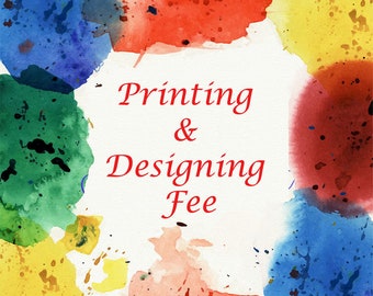 Designing and Printing Fee for Orders Less than 50 Invitations/Scrolls/Programs