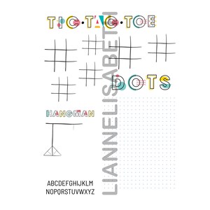 Printable Fun Tic Tac Toe Dots Hangman