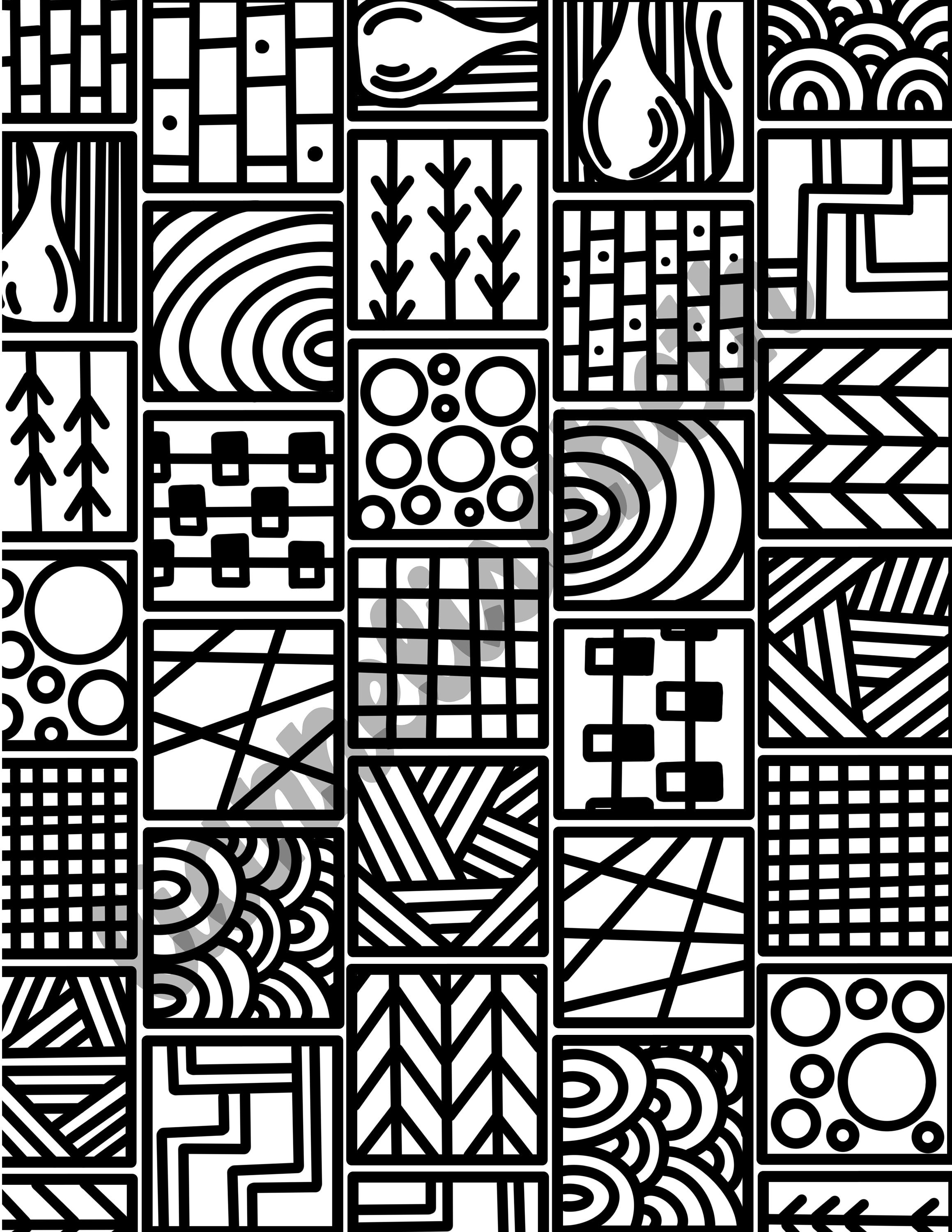 Coloring Page Abstract Patterns 9 - Etsy UK