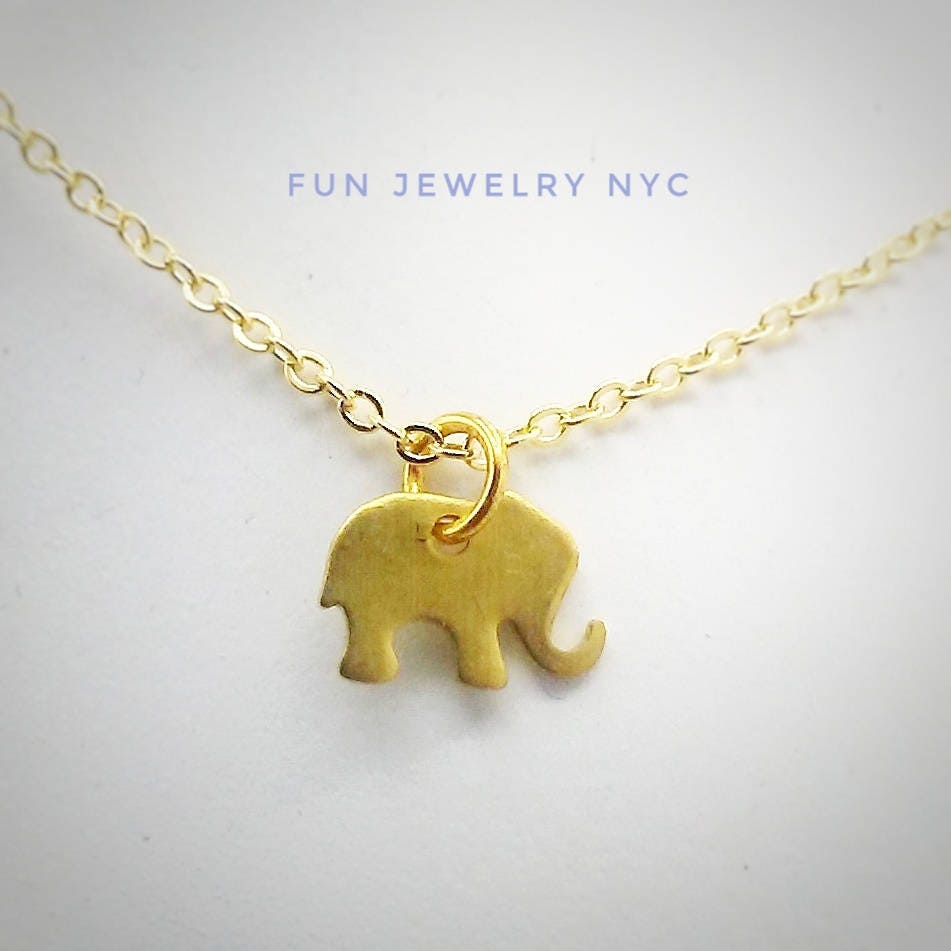 tiny elephant necklace