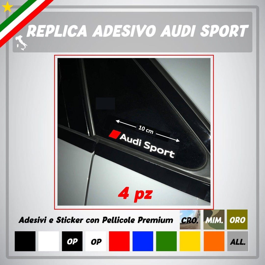 Audi Sport Logo Sticker Decal Set, Car Tuning, First Choice Decoration ...