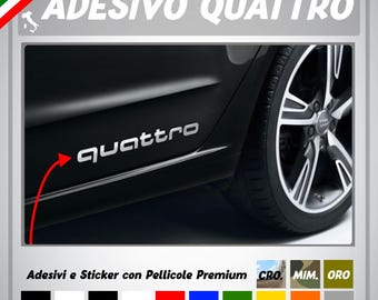 adesivo audi quattro laterale basso minigonna decorazione tuning vinile sticker