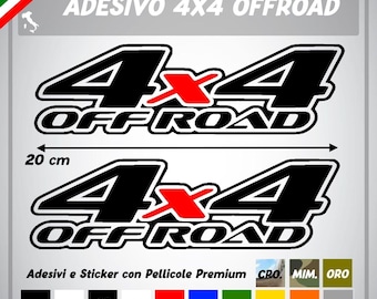 Adesivi laterali cofano sportelli Fuoristrada 4X4 Sticker Off Road logo sport