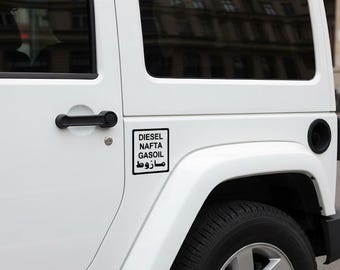 adesivo sticker diesel nafta gasoil arab tunig vinile oracal spaziato