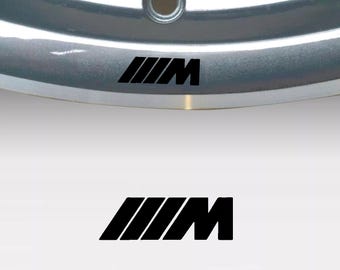 4 x adesivo cerchi auto logo BMW M sport completo colori a scelta tuning sticker cerchi alluminio personalizzazione vinile garantito