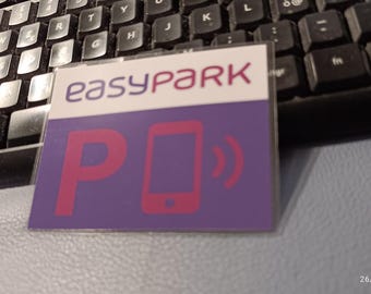 Talloncino Plastificato Easy Park – Sosta E Parcheggio – 11x8 Cm – Prodotto In Italia