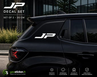 JP Car Decal Sticker Set of 2 – 20cm SUV Side Vinyl – Rear Pillar Decal – Jeep Avenger Compatible Style