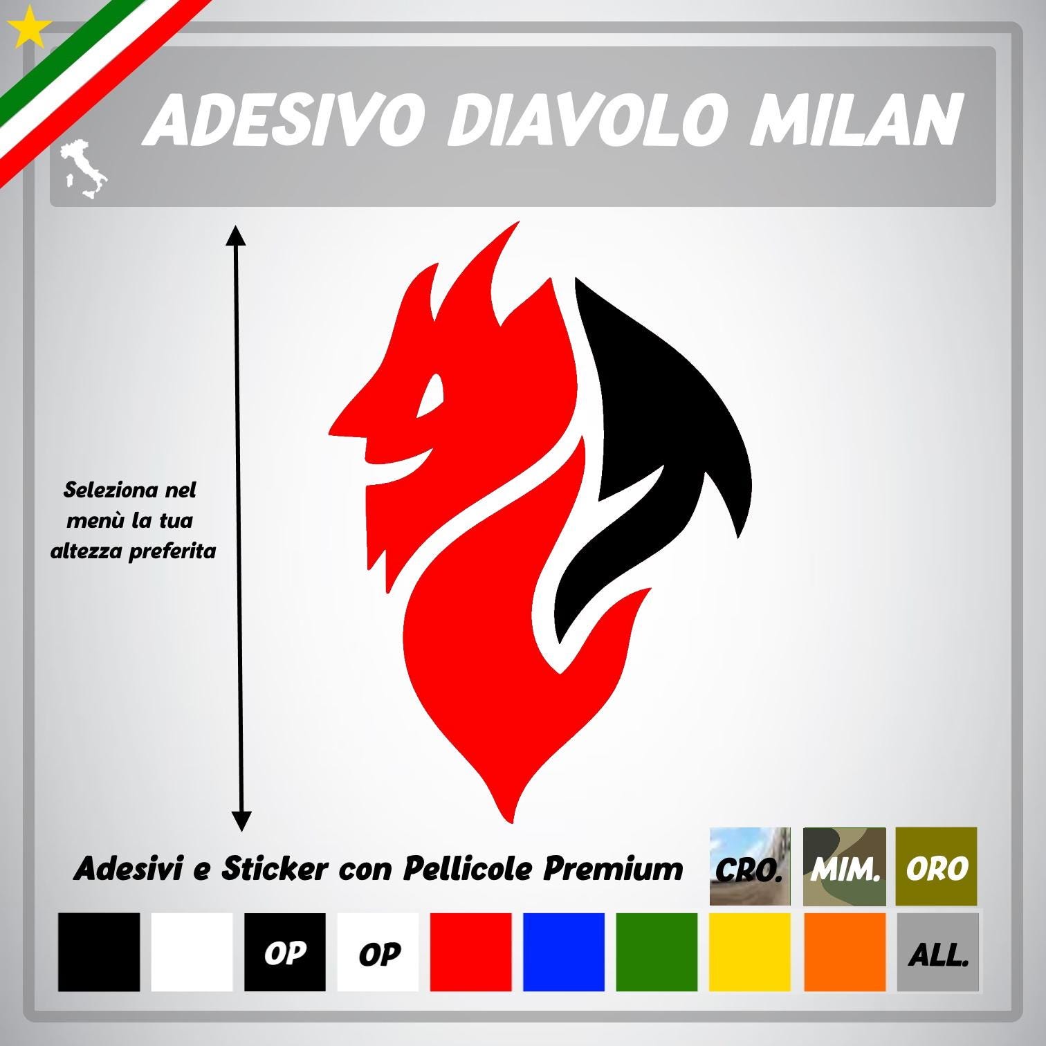 Sticker Devil Milan Rossoneri Serie a Italian Football Soccer Fan Champions  Cup - Etsy, image size:1512x1512