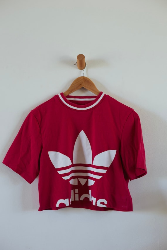 Thrifted Adidas Cropped T-Shirt