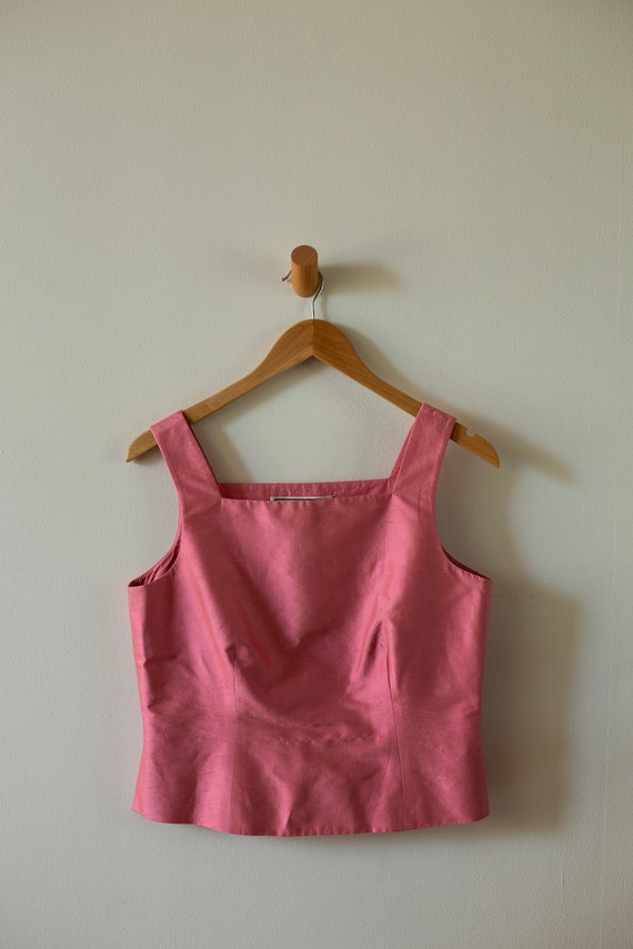 Vintage Pink Silk Tank