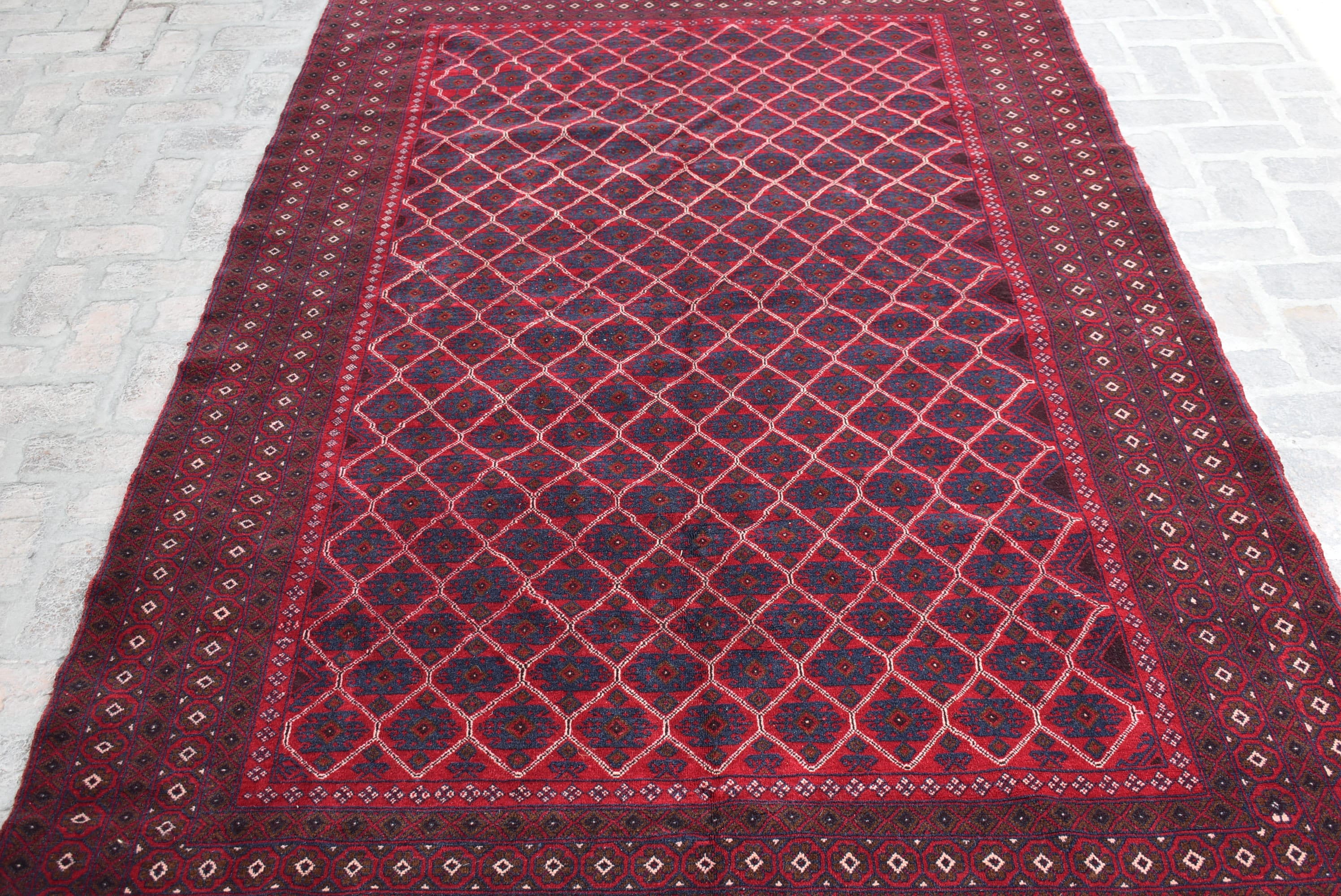 Shindand Rug 6'4 X 10 Feet, Stunning Vintage Afghan Tribal Best Herat Baluchi ...
