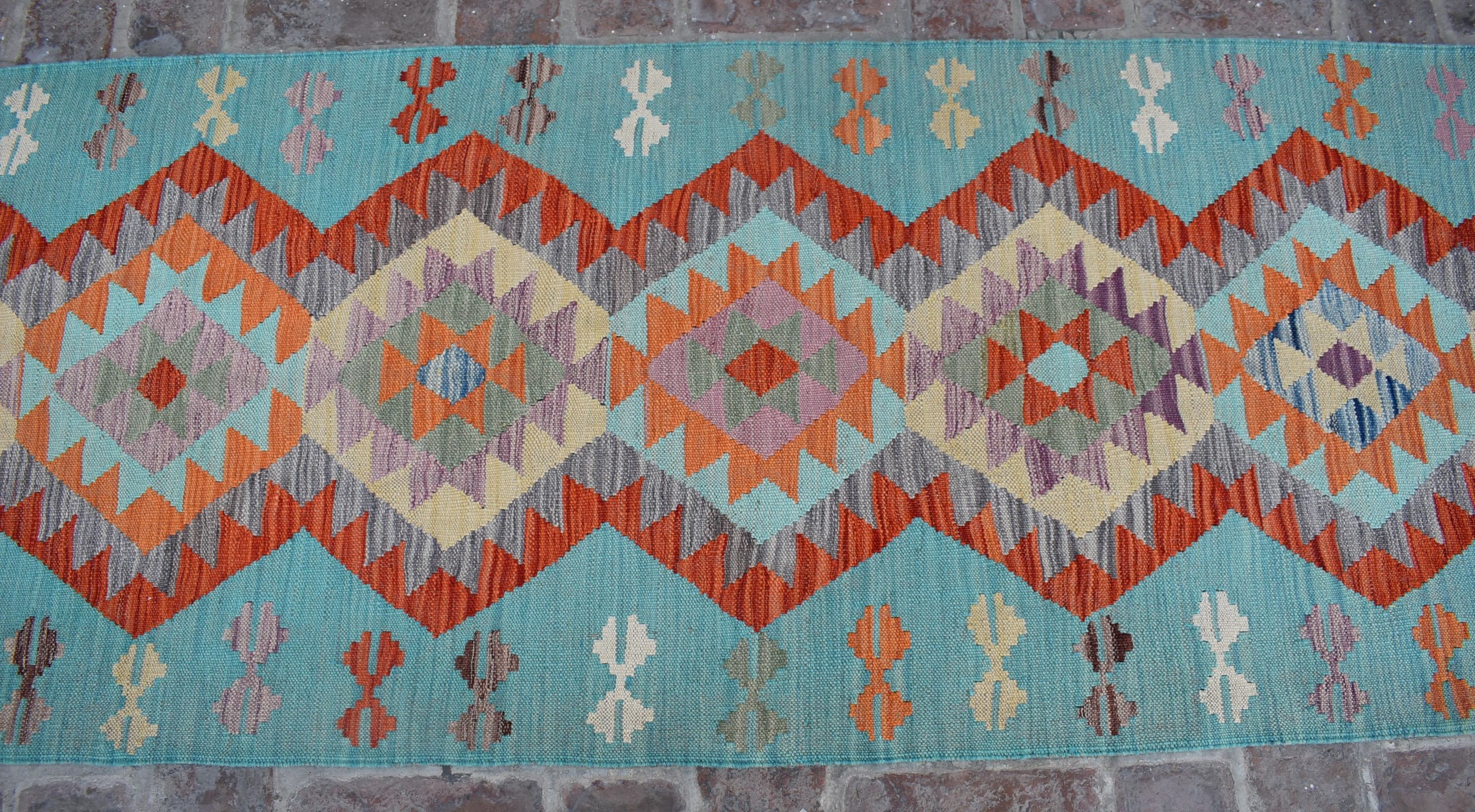 2'8 x 9'11フィート、美しい手作りのヴィンテージアフガンコトラン