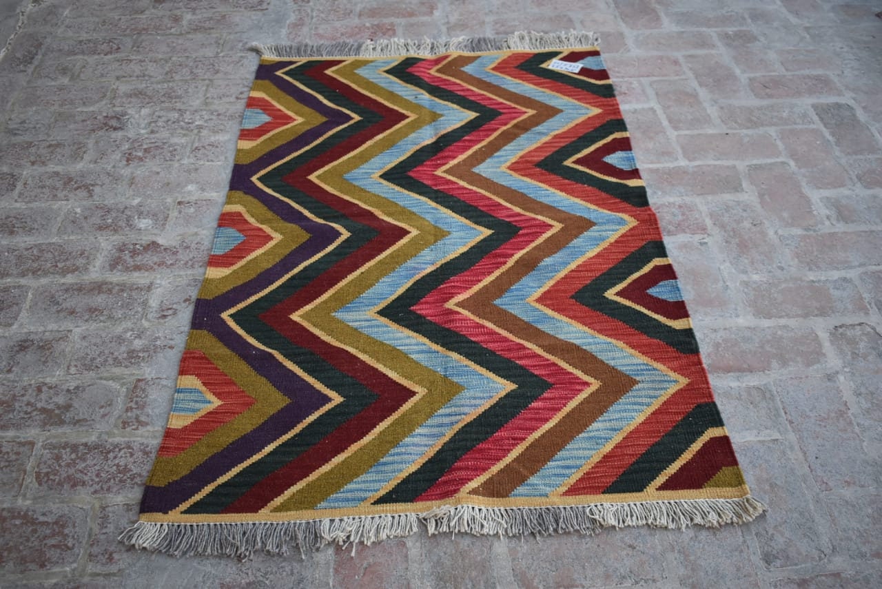 3'4 x 5 Feet, Stunning vintage tribal afghan best quality khotrang area kilim rug, Best tribal afghan wool rug kilim >>> LOWEST PRICE