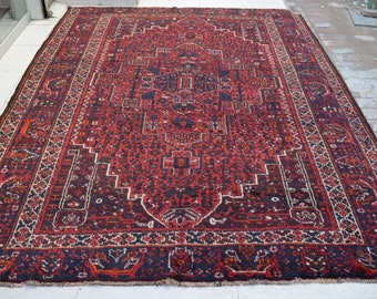 7 x 9'5 Feet, Collector's piece one of a kind best antique caucasian area rug, 1920s old carpet, caucasian antique carpet, old antique rug