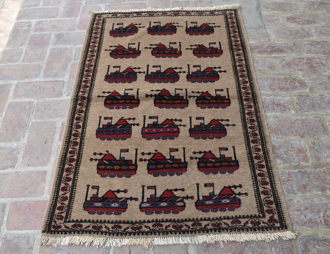 Shindand Rug 3 X 4'9 Feet, Gorgeous Handmade Vintage Afghan Tribal Shindand War Area ...