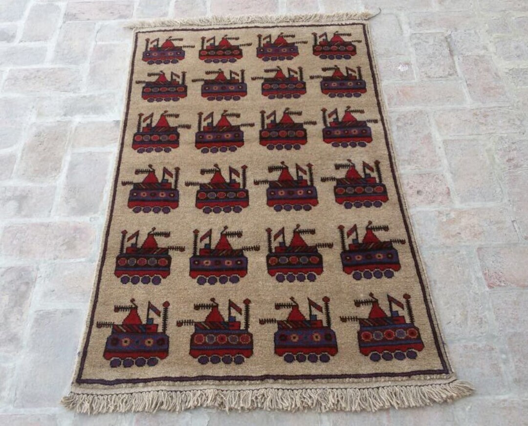 Shindand Rug 2'8 X 4'7 Feet, Beautiful Vintage Afghan Tribal Wool Shindand War Area ...
