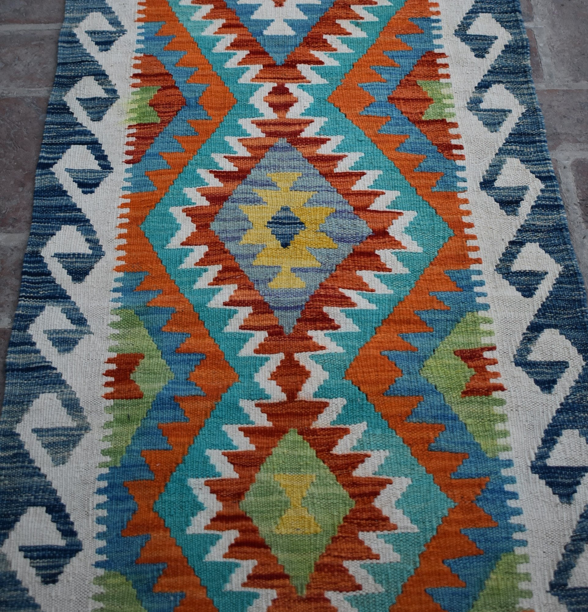 アフガン ヴィンテージ キリム アフガニスタン産 1970年代 オールドラグ キリム-ヴィンテージ