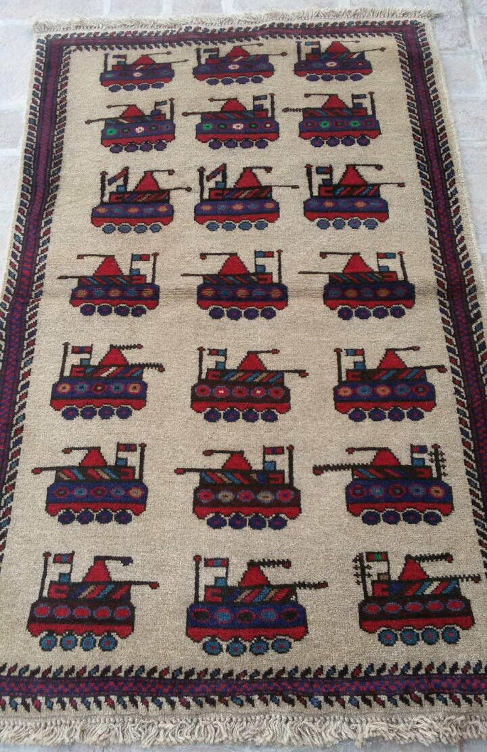 Shindand Rug 2'11 X 4'8 Feet, Gorgeous Vintage Afghan Shindand Tribal Wool War Rug ...