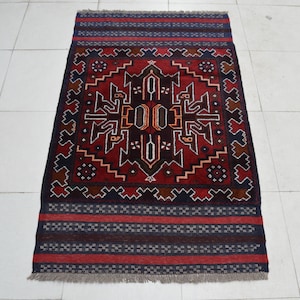 2&#39;10 x 4&#39;8 Feet, Gorgeous vintage afghan tribal baluchi wool area rug, small area rug, 3x5 area rug, small rug, home decor rug, rugs 3x5