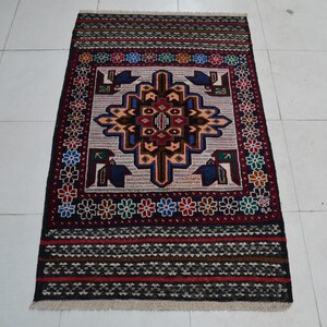 2&#39;9 x 4&#39;5 Feet, Gorgeous vintage afghan tribal baluchi wool area rug, small area rug, small vintage rug, small rug, small vintage rug, rugs