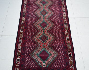 2'5 x 11'4フィート、美しいヴィンテージアフガントライバルムシュ