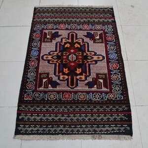 2&#39;8 x 4&#39;2 Feet, Gorgeous vintage afghan tribal baluchi wool area rug, 3x5 area rug, small area rug, small rug, afghan rug, small wool rug