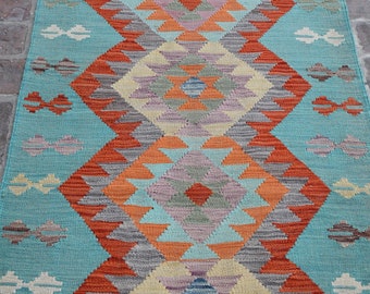 2'8 x 9'11フィート、美しい手作りのヴィンテージアフガンコトラン