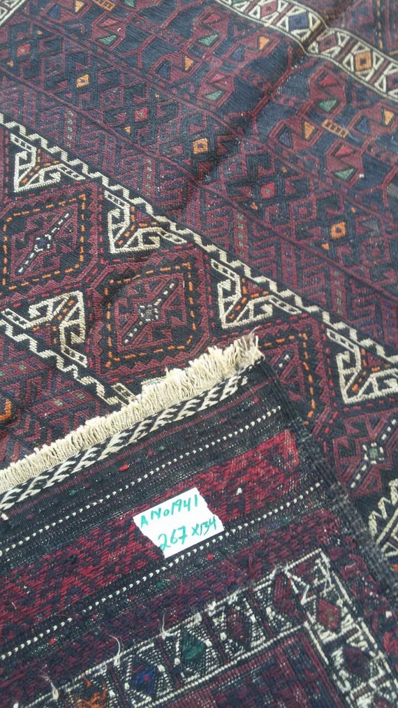4'5 X 8'9 Feet, Beautiful Vintage Afghan Tribal Adraskan Sumak