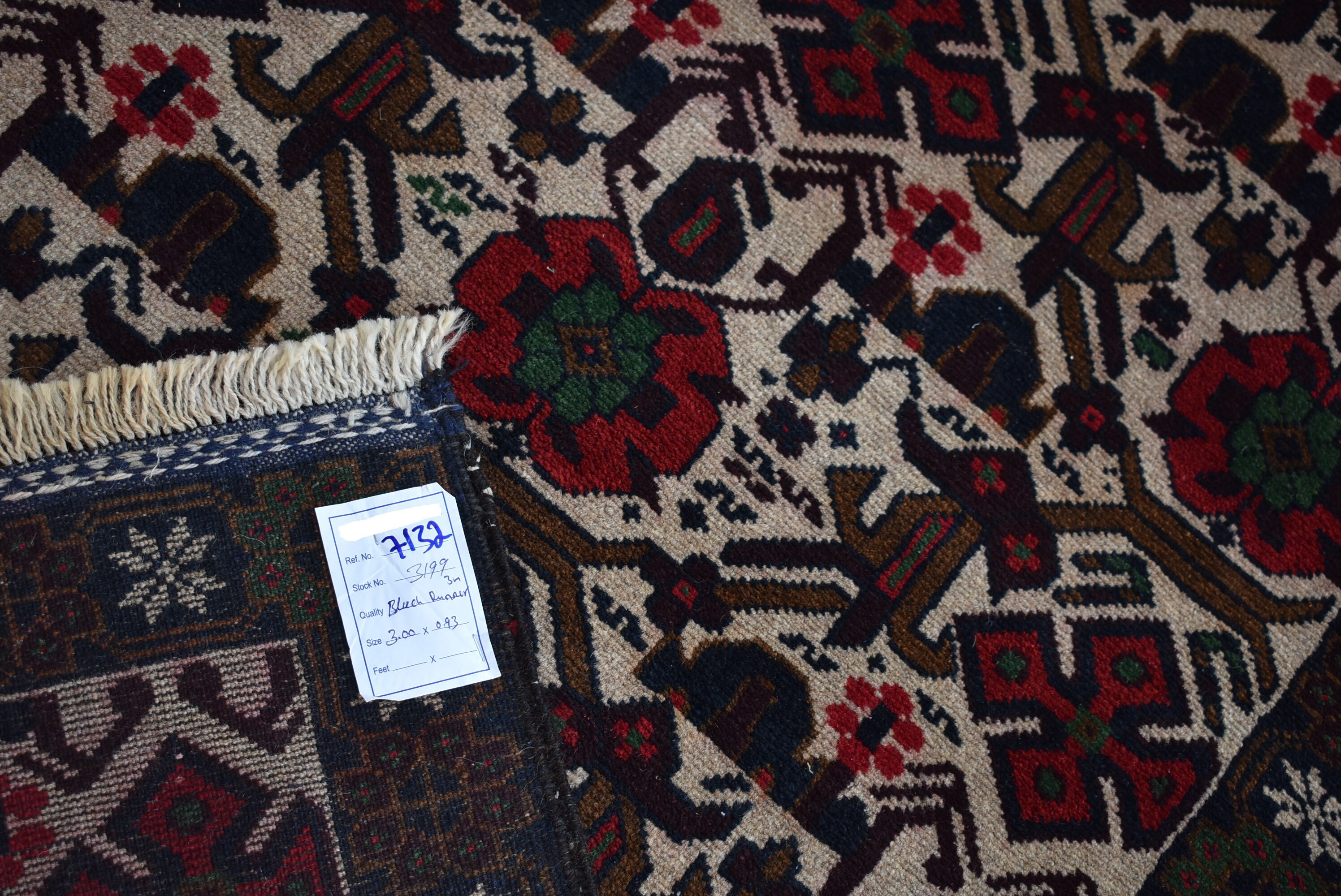 Shindand Rug 3'1 X 9'10 Feet, Beautiful Vintage Afghan Tribal Best Baluchi Shindand ...