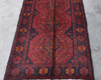 2'9 x 4'5 Feet, Beautiful hand knotted vintage afghan khal muhammadi rug, 100% wool rug, hand knotted rug, small area rug, traditional rug