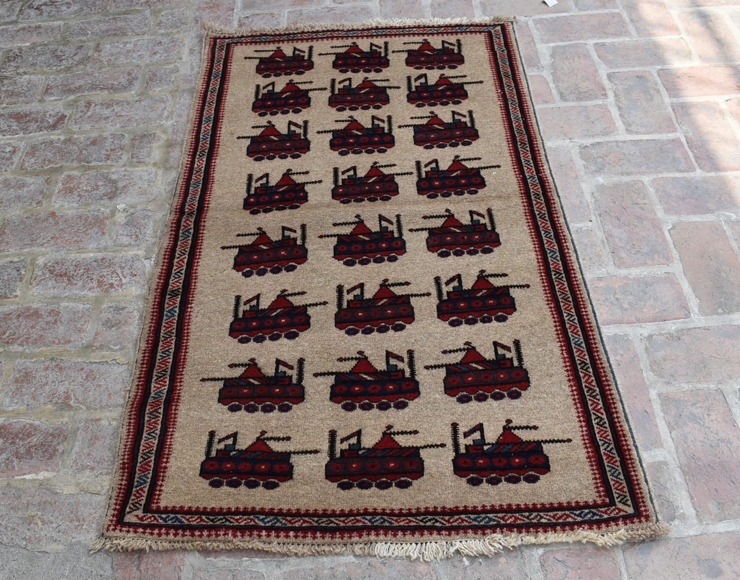 Shindand Rug 2'10 X 4'10 Feet, Gorgeous Handmade Vintage Afghan Tribal Shindand War ...