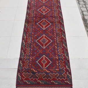 2&#39;3 x 11&#39;9 Feet, Stunning handmade vintage afghan tribal mushvani runner rug, 100% wool runner, traditional runner, vintage runner, runners