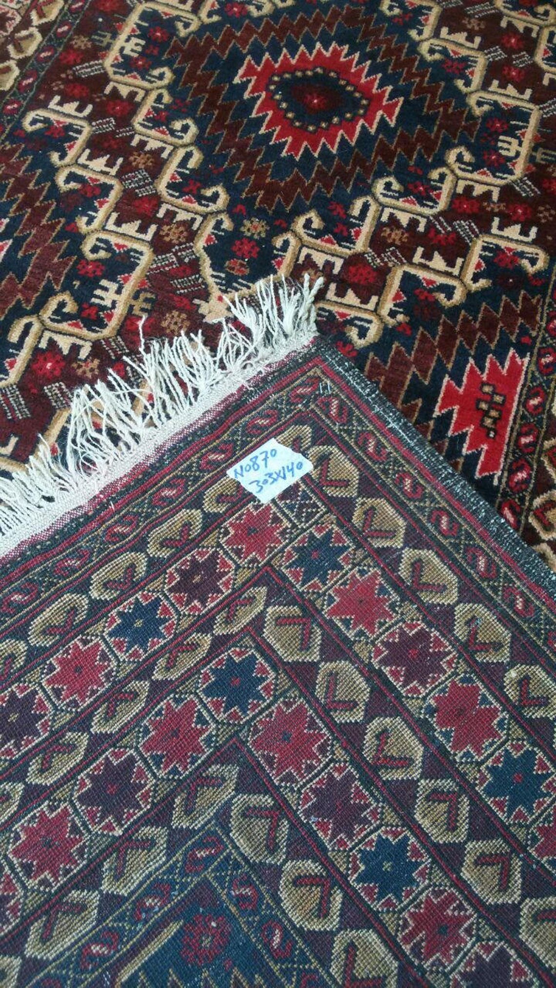 Shindand Rug 4'7 X 10 Feet, Beautiful Best Vintage Afghan Tribal Baluchi Shindand ...