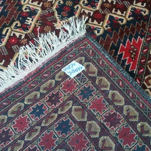 Shindand Rug 4'7 X 10 Feet, Beautiful Best Vintage Afghan Tribal Baluchi Shindand ...