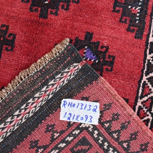 3'1 x 4 Feet, Beautiful handmade vintage afghan baluch area rug, 100% wool rug, home decor rug, kitchen rug, small vintage rug, small rug image 10