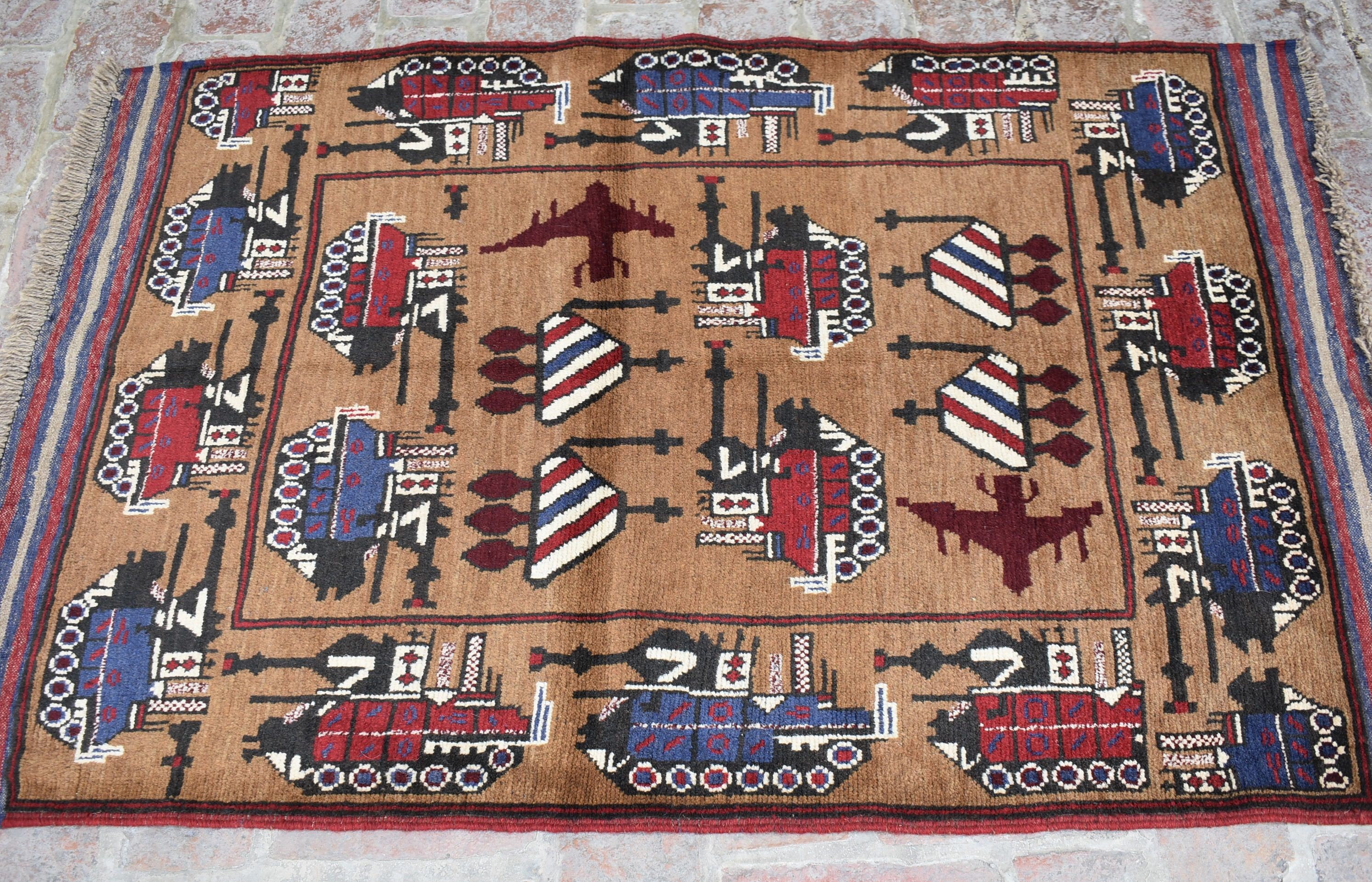 Shindand Rug 3'3 X 4'10 Feet, Beautiful Handmade Vintage Afghan Tribal Shindand War ...