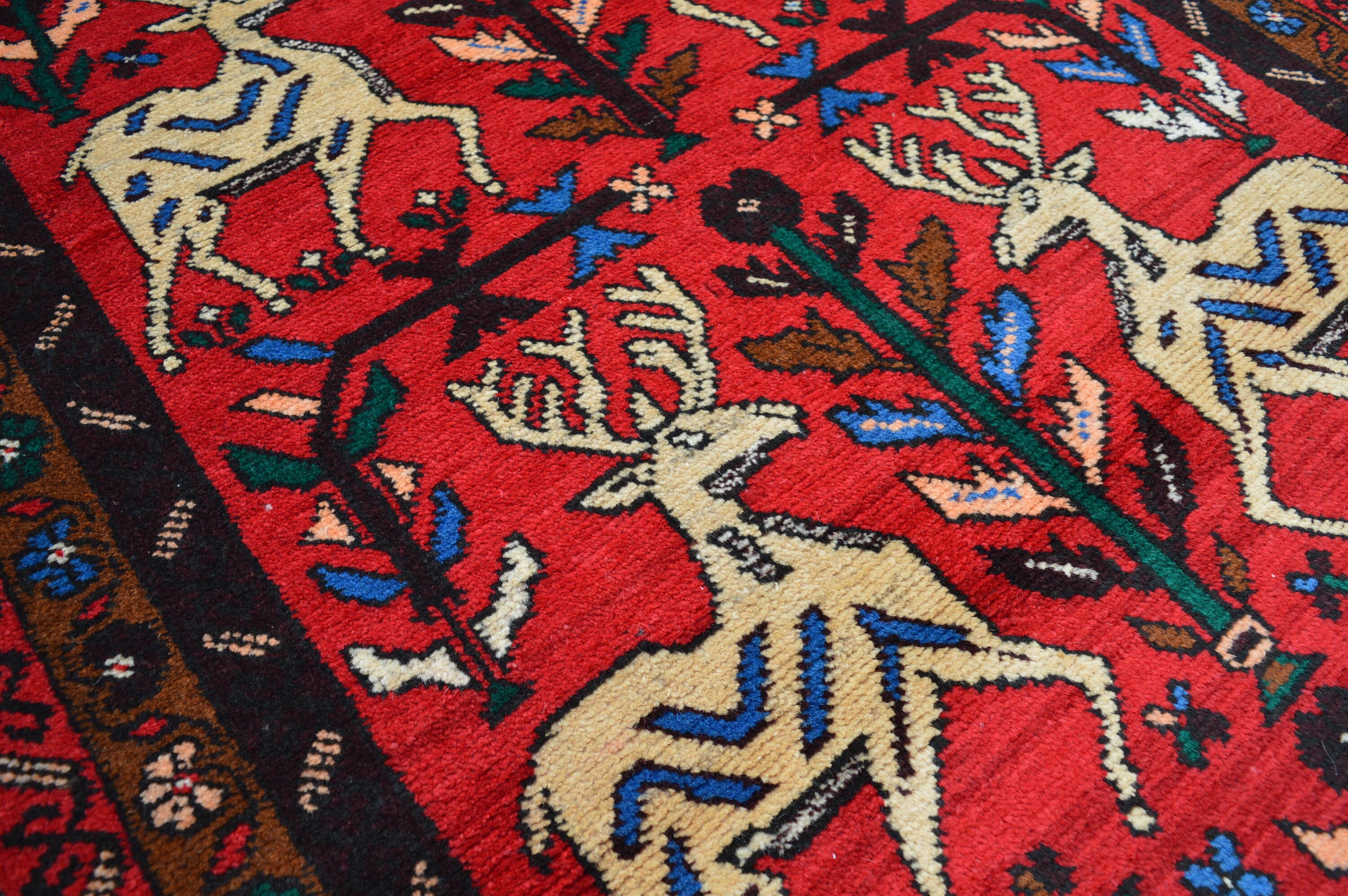 3 x 4'10 Feet Stunning vintage afghan tribal best animal Etsy