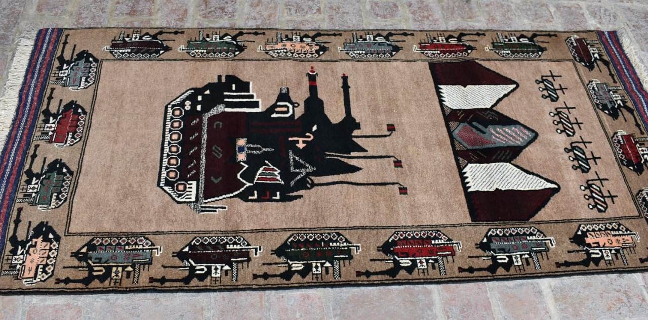 Shindand Rug 3 X 6'2 Feet, Stunning Vintage Afghan Tribal Best Shindand War Area ...