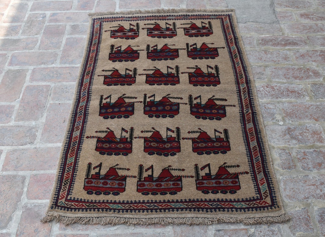 Shindand Rug 2'10 X 4'7 Feet, Beautiful Handmade Vintage Afghan Tribal Shindand War ...