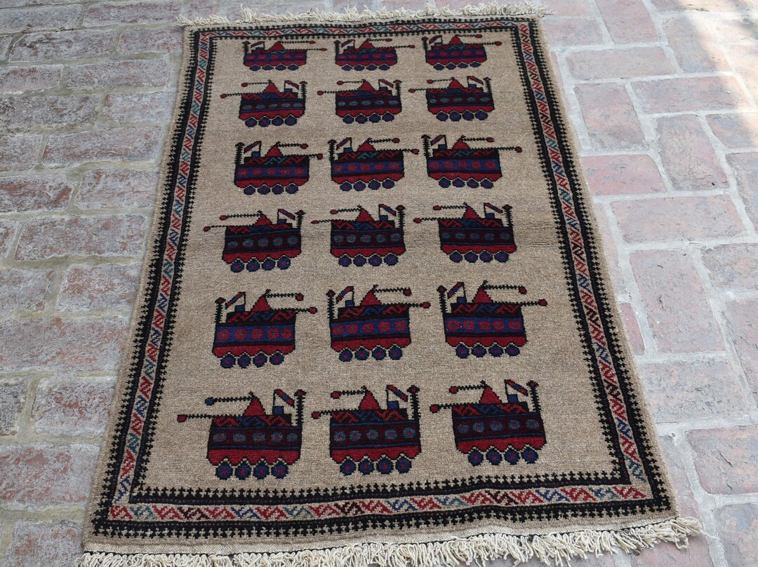 Shindand Rug 2'11 X 4'7 Feet, Beautiful Handmade Vintage Afghan Tribal Shindand War ...