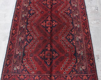 2'7 x 4'3 Feet, Beautiful hand knotted vintage afghan khal muhammadi rug, vintage rug, wool rug, home decor rug, traditional rug, small rugs