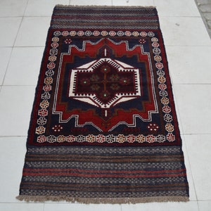 3&#39;2 x 5&#39;7 Feet, Beautiful vintage afghan tribal baluchi wool area rug, 3x5 area rug, small rug, small vintage rug, small area rug, rugs 3x5