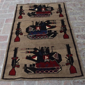 3&#39;1 x 5 Feet, Beautiful handmade vintage afghan tribal shindand war area rug, 100% wool rug, hand knotted rug, vintage rug, war rug, 3x5 rug