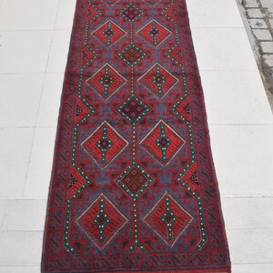 2&#39;6 x 11&#39;3 Feet, Gorgeous handmade vintage afghan tribal mushvani runner rug, 100% wool runner, traditional runner, vintage runner, runners