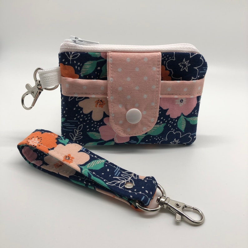 Credit Card Holder Zipper Wallet Lanyard Wallet Minimalist Etsy