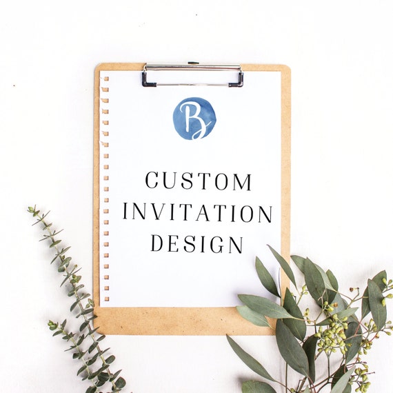 Custom Zaproszenie Projekt Przez Bay Paperie Etsy
