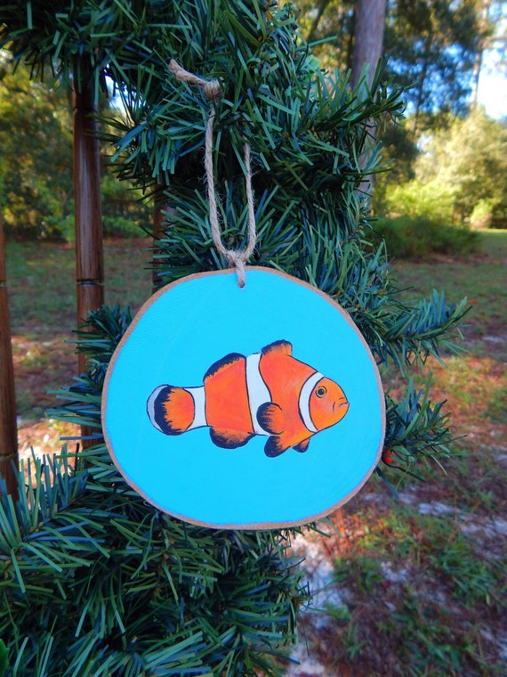 Ornament - Clown Fish - Raw Wood Ornament - Clown Fish - Raw Wood