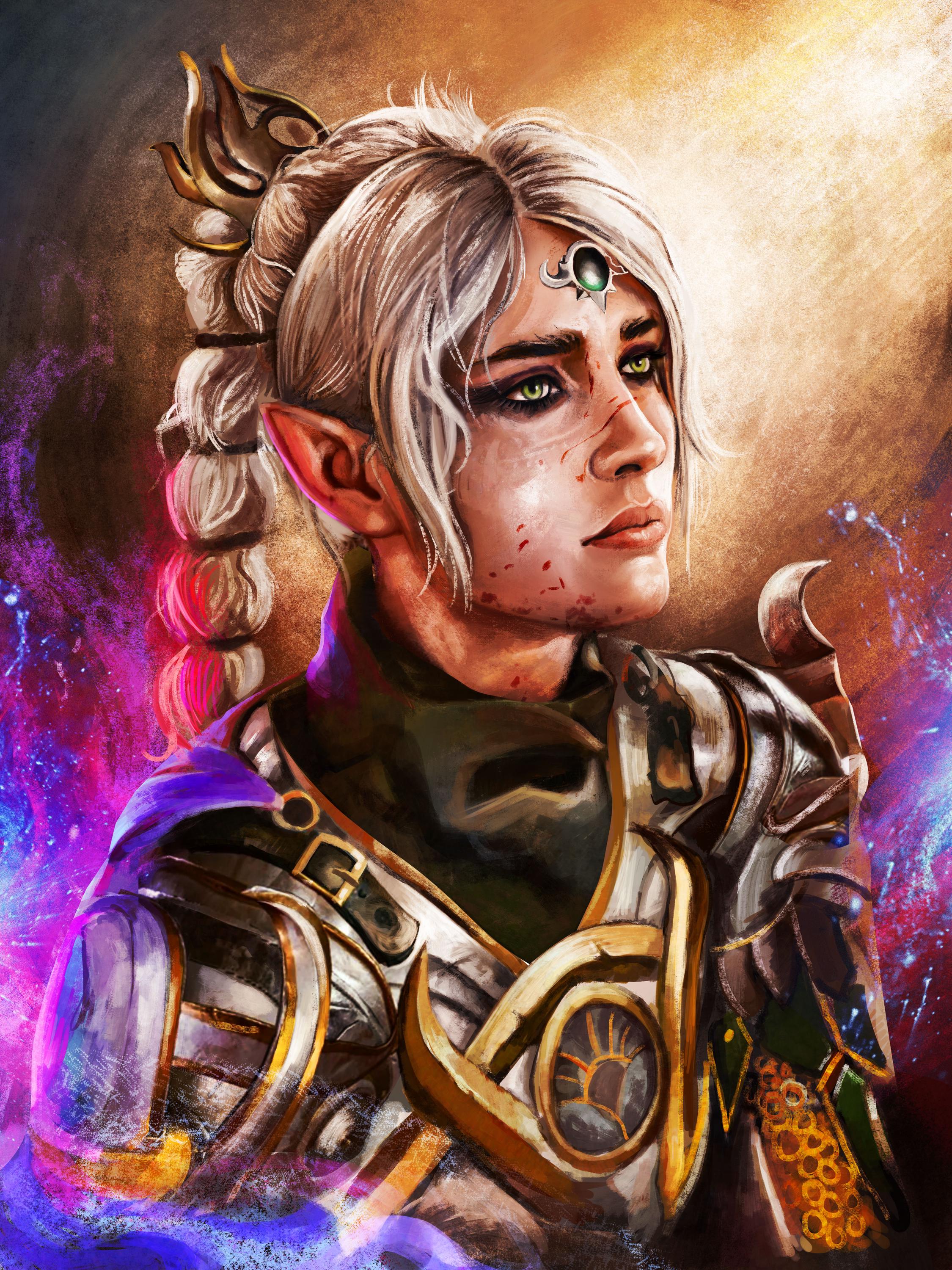 Shadowhearth Shadowheart Portrait Art Print | Baldur's Gate III Fan Art - Etsy