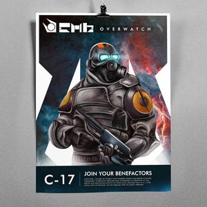 Combine Ordinal Soldier Poster | Half Life Alyx | Half life 2 | A4 | A3 | 18 x 24 inch | Video game Propaganda poster art