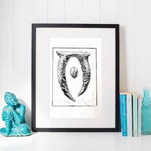 Oblivion Gate A4 linoprint | Elder Scrolls print | Bethesda